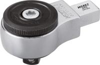 HAZET Insteek-omschakelratel 6402 · 9 x 12 mm insteekvierkant massief · 3/8 inch (10 mm) vierkant massief · Lengte: 58,5 mm