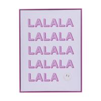 Poster met lijst la la la - paars/roze - 40x30 cm - Happy at home by Sanny