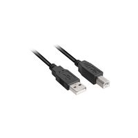 USB 2.0 Kabel, USB-A > USB-B 3m Kabel - thumbnail