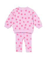 HEMA Babykledingset comfy fit rib stippen paars (paars)