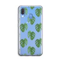 Monstera leaves: Samsung Galaxy A40 Transparant Hoesje - thumbnail