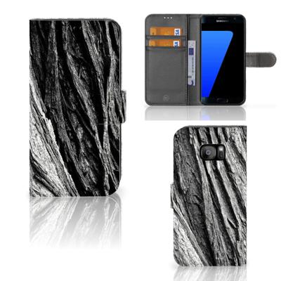 Book Style Case Samsung Galaxy S7 Edge Boomschors Grijs