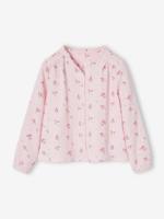 Personaliseerbare meisjesblouse van katoenen gaas lichtroze