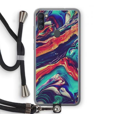 Chameleon Sun: Samsung Galaxy A11 Transparant Hoesje met koord