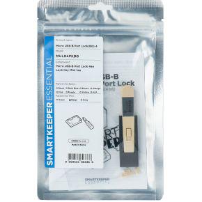 Smartkeeper MUL04PKBG poortblokker Poortblokker + sleutel Micro USB Type-B Beige Kunststof 1 stuk(s)