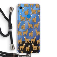 Alpacas: Huawei Y6s Transparant Hoesje met koord