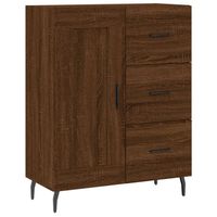 The Living Store Dressoir Bruineiken - Trendy - Opbergmeubels - 69.5 x 34 x 90 cm - Duurzaam hout