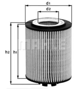 Oliefilter MAHLE, Diameter (mm)62,2mm, u.a. für Opel, Vauxhall, Cadillac, Saab