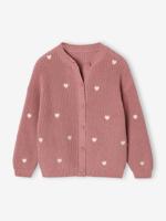 Meisjesvest met versieringen rouge