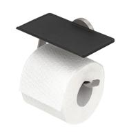 Tiger Noon Toiletrolhouder - zonder klep - met planchet - geborsteld RVS 4008911321111