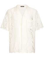 Dolce & Gabbana chemise transparente en dentelle - Blanc - thumbnail