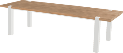 Hartman Tuintafel 'Esmee' Teakhout, 280 x 100cm, kleur Naturel/Wit