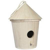 Vogelhuisje - 16 cm - blanco hout - versieren - beschilderen - hobby - knutselen