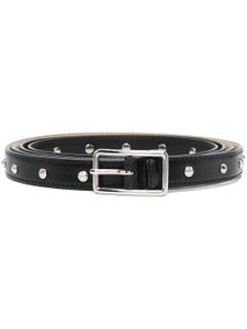 Alexander McQueen ceinture cloutée à logo gravé - Noir