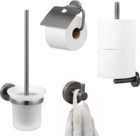 Saqu Eurotrend toilet accessoires 4-delig gunmetal