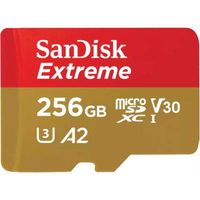 SanDisk Extreme microSDXC 256 GB geheugenkaart UHS-I U3, Class 10, V30, A2, incl. Adapter - thumbnail