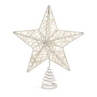Kunststof ster piek/kerstboom topper wit 23 cm - kerstboompieken