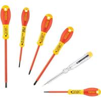 Set van 6 1000V geïsoleerde schroevendraaiers - STANLEY FATMAX - 0-65-443 - Elektricien + Pozidriv + Tester