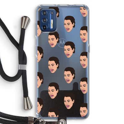 Ugly Cry Call: Motorola Moto G9 Plus Transparant Hoesje met koord