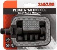 Simson Pedalen set Metropool 9 16 inch grijs zwart