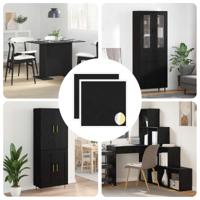 Zelfklevende Schroefhoes 2 pcs Zwart 20 x 0,5 mm