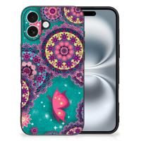 iPhone 16 Leuk Telefoonhoesje Cirkels en Vlinders iPhone 16 Leuk Telefoonhoesje Cirkels en Vlinders