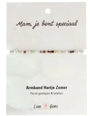 Edelsteen Armband Multikleur - Hartje Zomer - Love Gems