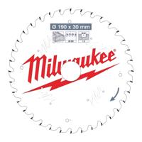 Milwaukee Cirkelzaagblad voor Hout | Ø 190mm Asgat 30mm 36T - 4932471301