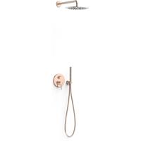 Regendouche set Tres Study | Inbouw | Mengkraan | 2-weg | Rond | 24k Rose goud