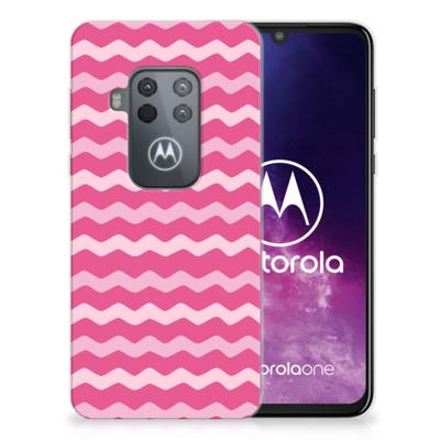 Motorola One Zoom | TPU bumper | Waves Pink