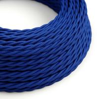 Strijkijzersnoer Blauw (gevlochten) - viscose | 10cm | Creative-Cables | Creative-Cables | Creative-Cables | Creative-Cables