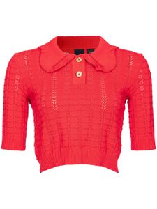 PINKO polo en maille pointelle - Rouge