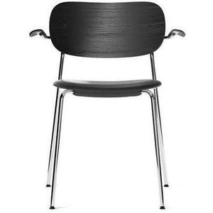 Audo Copenhagen Co Chair eetkamerstoel chrome met armleuning gestoffeerd