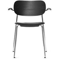 Audo Copenhagen Co Chair eetkamerstoel chrome met armleuning gestoffeerd - thumbnail