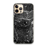 Zwart marmer: iPhone 13 Pro Max Transparant Hoesje Zwart marmer: iPhone 13 Pro Max Transparant Hoesje