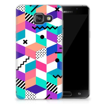 Samsung Galaxy A3 2016 | TPU Hoesje | Blokken Kleurrijk