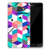 Samsung Galaxy A3 2016 | TPU Hoesje | Blokken Kleurrijk