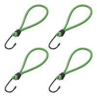 Haakspanner met lus - 16x - elastisch - bagagespin - snelbinders - 20cm - groen