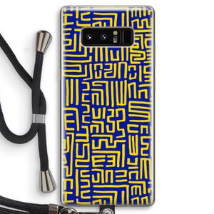 Majorelle Blue Print: Samsung Galaxy Note 8 Transparant Hoesje met koord