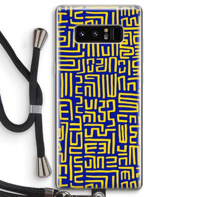 Majorelle Blue Print: Samsung Galaxy Note 8 Transparant Hoesje met koord