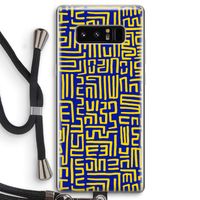 Majorelle Blue Print: Samsung Galaxy Note 8 Transparant Hoesje met koord Majorelle Blue Print: Samsung Galaxy Note 8 Transparant Hoesje met koord