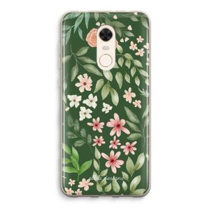 Botanical green sweet flower heaven: Xiaomi Redmi 5 Transparant Hoesje