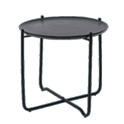 Salontafel met dienblad Fez, Zwart Klein
