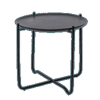 Salontafel met dienblad Fez, Zwart Klein
