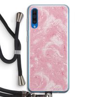 Abstract Painting Pink: Samsung Galaxy A50 Transparant Hoesje met koord