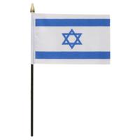 Israel - mini vlaggetje van 10 x 15 cm op stokje - Landen vlag - H27 cm Israel - mini vlaggetje van 10 x 15 cm op stokje - Landen vlag - H27 cm