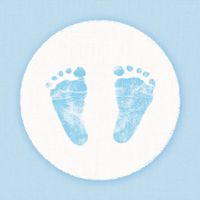 Servetten Baby Voetjes Jongen 25 cm 20 Stuks