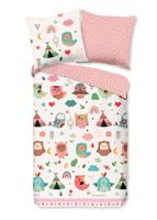 Good Morning Kinderdekbedovertrek "uilen in boho thema" - Multi - (135x200 cm) - Katoen