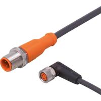 ifm Electronic EVC226 Verbindingskabel Aantal polen (sensoren): 3, 3 Stekker, recht, Bus, haaks 0.6 m 1 stuk(s)