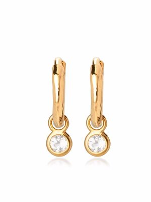 Monica Vinader petites boucles d'oreilles serties de topaze